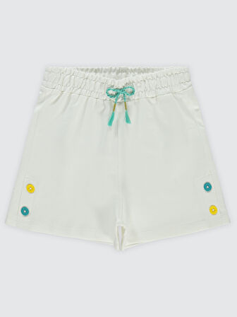 Civil Girls Kız Çocuk Şort 6-9 Yaş Ekru