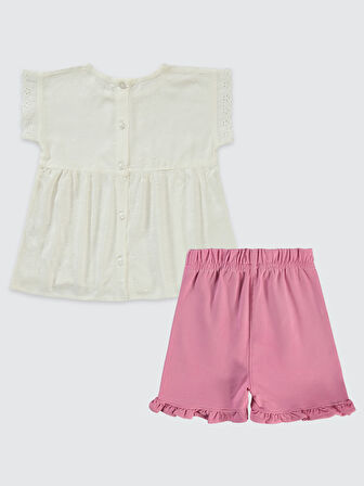 Civil Girls Kız Çocuk Takım 2-5 Yaş Ekru