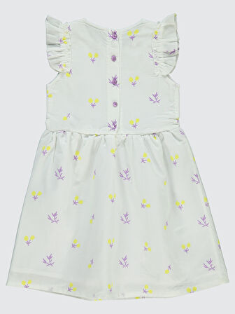 Civil Girls Kız Çocuk Elbise 6-9 Yaş Ekru