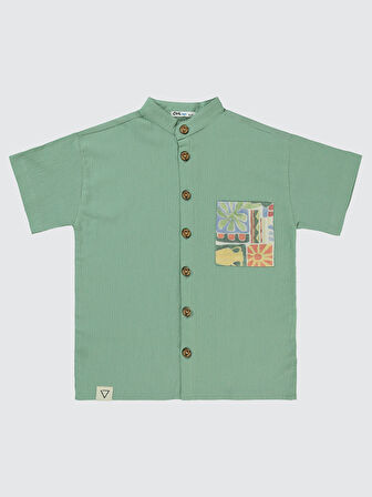 Civil Boys Erkek Çocuk Gömlek 6-9 Yaş Yeşil