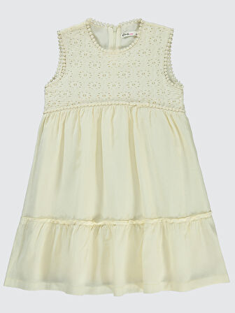 Civil Girls Kız Çocuk Elbise 6-9 Yaş Bej