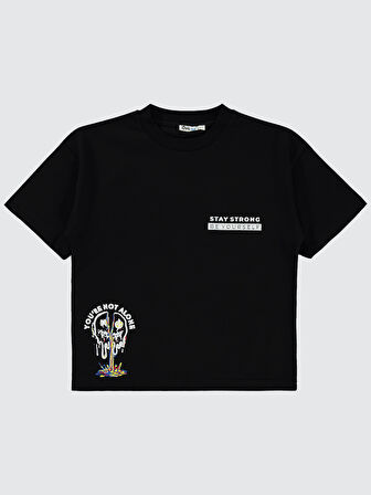 Civil Boys Erkek Çocuk Tişört 6-9 Yaş Siyah