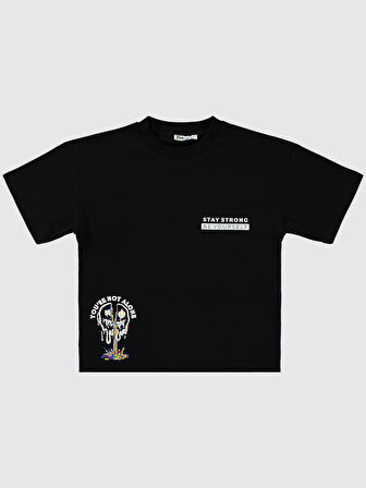 Civil Boys Erkek Çocuk Tişört 6-9 Yaş Siyah