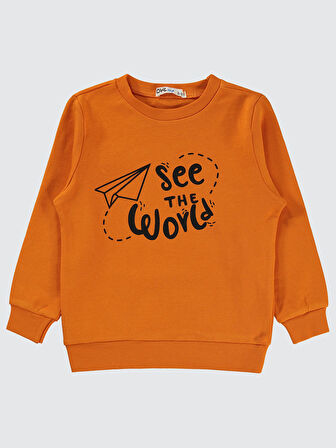 Civil Boys Erkek Çocuk Sweatshirt 2-5 Yaş Koyu Oranj