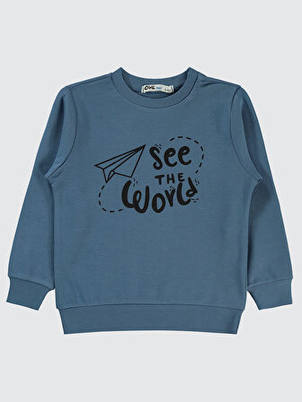 Civil Boys Erkek Çocuk Sweatshirt 2-5 Yaş İndigo