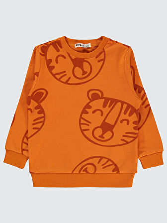 Civil Boys Erkek Çocuk Sweatshirt 2-5 Yaş Koyu Oranj