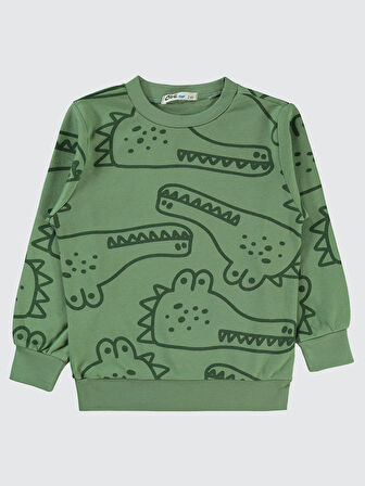 Civil Boys Erkek Çocuk Sweatshirt 2-5 Yaş Açık Haki