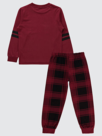 Harry Potter Erkek Çocuk Pijama Takımı 10-13 Yaş Bordo