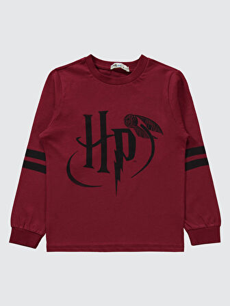 Harry Potter Erkek Çocuk Pijama Takımı 10-13 Yaş Bordo