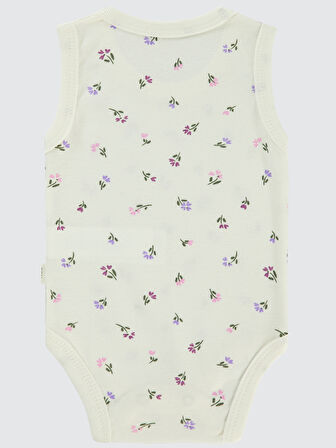 Civil Baby Kız Bebek Çıtçıtlı Badi 1-36 Ay Ekru