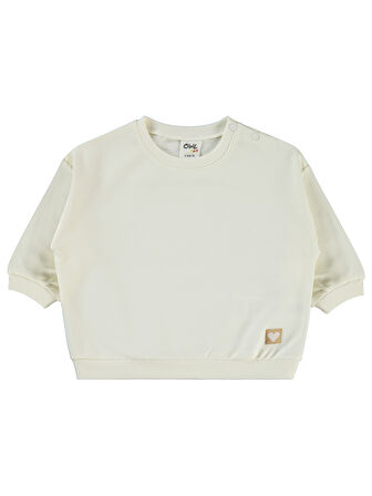 Civil Baby Kız Bebek Sweatshirt 6-18 Ay Ekru