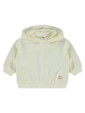 Civil Baby Erkek Bebek Kapüşonlu Sweatshirt 6-18 Ay Ekru