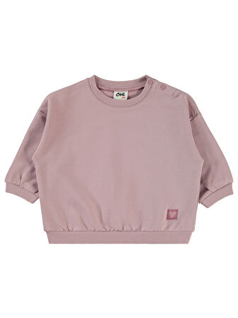 Civil Baby Kız Bebek Sweatshirt 6-18 Ay Soft Gül Kurusu