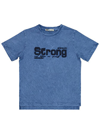 Civil Boys Strong Baskılı 6-9 Yaş Tişört - Mavi6-7 Yaş