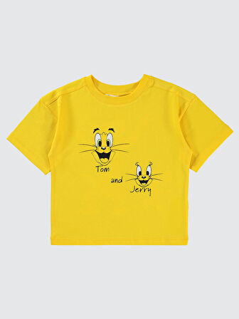 Tom And Jerry Erkek Çocuk Tişört 2- 5 Yaş Sarı