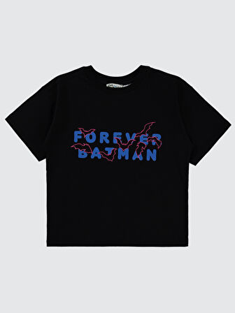 Batman Erkek Çocuk Tişört 10-13 Yaş Siyah
