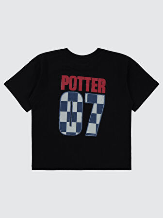 Harry Potter Erkek Çocuk Tişört 6-9 Yaş Siyah
