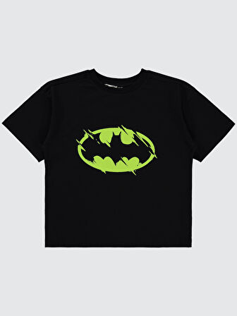 Batman Erkek Çocuk Tişört 6-9 Yaş Siyah