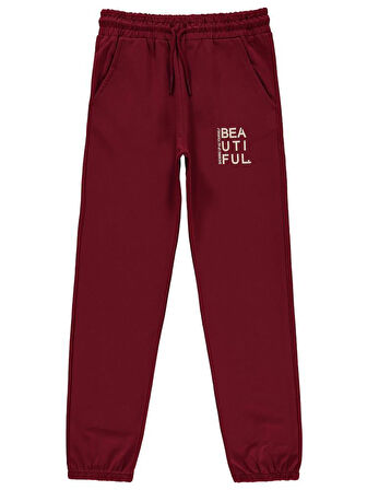 Civil Girls Basic 10-13 Yaş Eşofman Altı - Bordo 10-11 Yaş