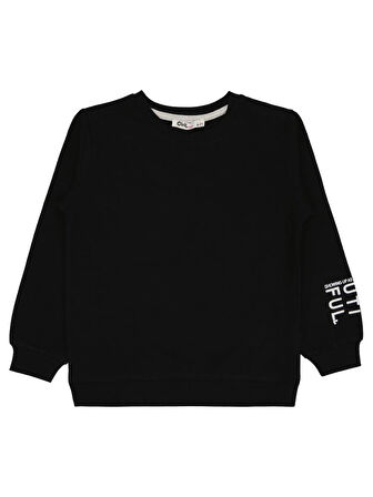 Civil Girls Basic 10-13 Yaş Sweatshirt - Siyah 10-11 Yaş