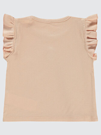 Civil Baby Kız Bebek Tişört 6-18 Ay Pudra