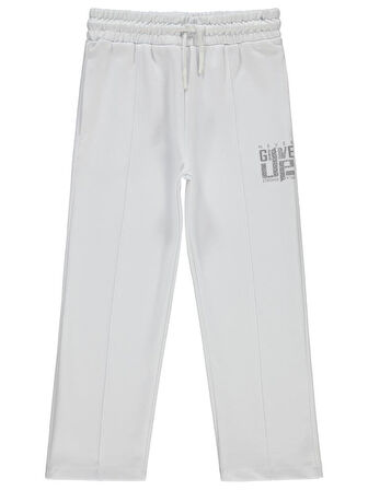 Civil Girls Leopar Baskılı 10-13 Yaş Eşofman Altı - Beyaz 10-11 Yaş