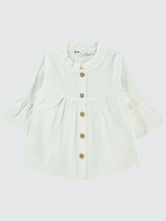 Civil Girls Kız Çocuk Gömlek 2-5 Yaş Beyaz