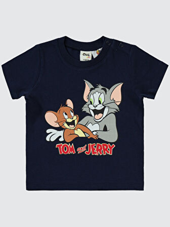 Tom and Jerry Erkek Bebek Takım 6-18 Ay Lacivert