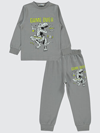 Civil Boys Erkek Çocuk Pijama Takımı 2-5 Yaş Gri