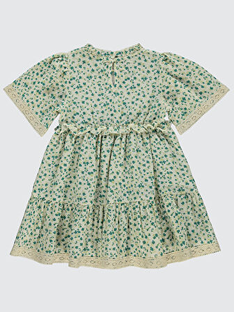 Pierre Cardin Kız Çocuk Elbise 6-9 Yaş Yeşil