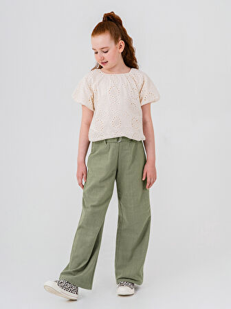 Pierre Cardin Kız Çocuk Gömlek 10-12 Yaş Ekru