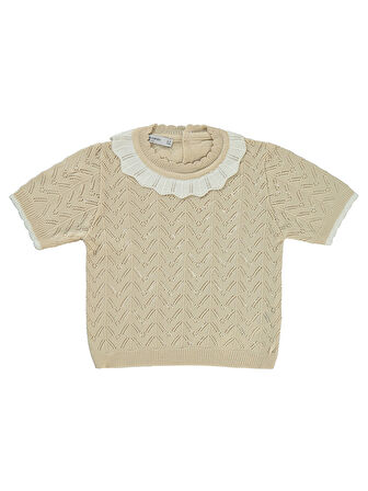 Pierre Cardin Kız Çocuk Gömlek 2-5 Yaş Bej