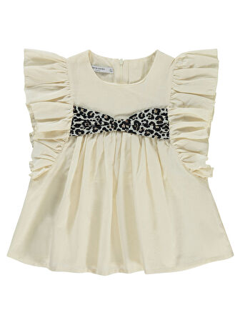 Pierre Cardin Kız Çocuk Gömlek 6-9 Yaş Ekru