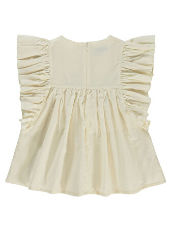 Pierre Cardin Kız Çocuk Gömlek 6-9 Yaş Ekru