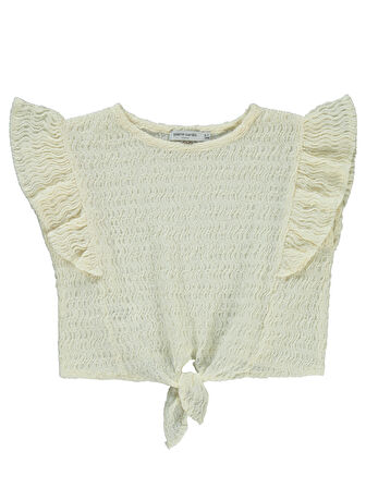 Pierre Cardin Kız Çocuk Gömlek 6-9 Yaş Ekru