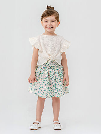 Pierre Cardin Kız Çocuk Gömlek 2-5 Yaş Ekru