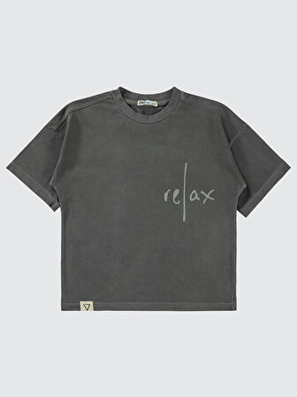 Civil Boys Erkek Çocuk Tişört 6-9 Yaş Antrasit