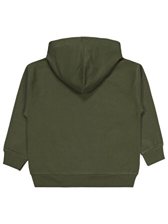 Civil Boys No Etiketli 10-13 Yaş Kapüşonlu Sweatshırt - Haki 11-12 Yaş
