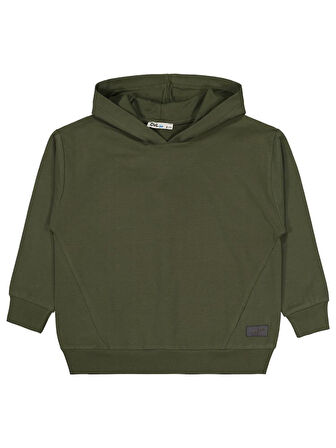 Civil Boys No Etiketli 10-13 Yaş Kapüşonlu Sweatshırt - Haki 11-12 Yaş