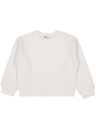 Civil Girls Düz 6-9 Yaş Sweatshirt - Ekru9-10 Yaş