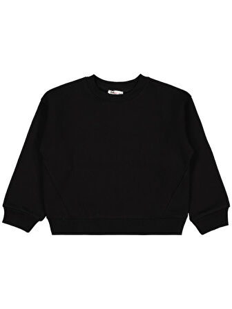 Civil Girls Düz 6-9 Yaş Sweatshirt - Siyah7-8 Yaş