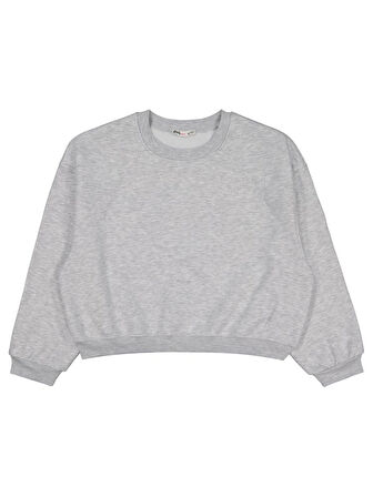 Civil Girls Düz 10-13 Yaş Sweatshirt - Gri10-11 Yaş