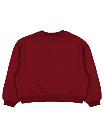 Civil Girls Düz 10-13 Yaş Sweatshirt - Bordo12-13 Yaş