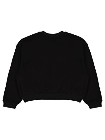 Civil Girls Düz 10-13 Yaş Sweatshirt - Siyah12-13 Yaş