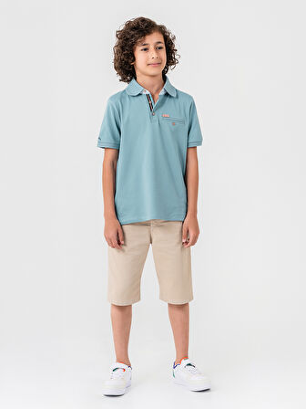 Pierre Cardin Erkek Çocuk Tişört 10-12 Yaş Buz Mavi