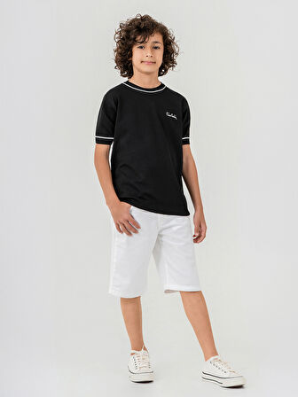 Pierre Cardin Erkek Çocuk Tişört 10-12 Yaş Siyah