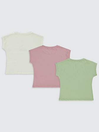 Civil Girls Kız Çocuk 3'lü Tişört Set 2-5 Yaş Yeşil