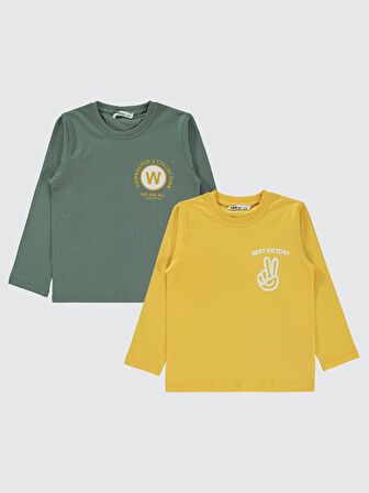 Civil Boys Erkek Çocuk 2'li Sweatshirt 5-13 Yaş Sarı