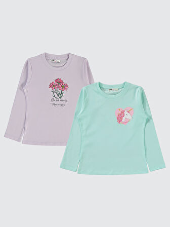 Civil Girls Kız Çocuk 2'li Sweatshirt 5-13 Yaş Mint