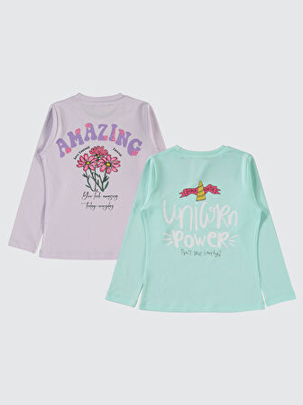 Civil Girls Kız Çocuk 2'li Sweatshirt 5-13 Yaş Mint
